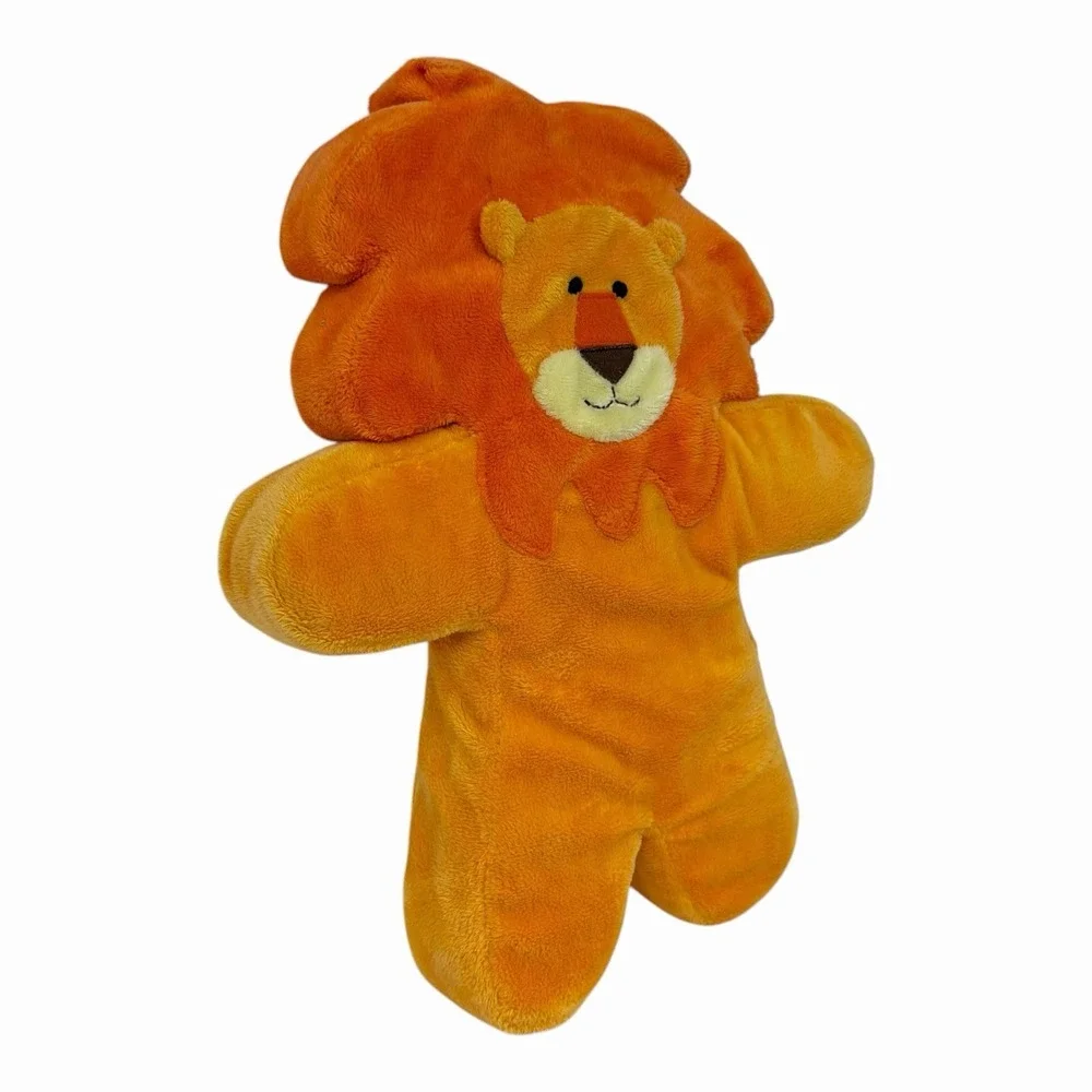 Russ Berrie & Co Orange Lion Hand Puppet‎ Plush Stuffed Animal Toy